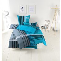 H.I.S Bettwäsche "Philip", im sportlichen Karo Design, aus 100% Baumwolle, Renforcé Qualität, Bett- und Kopfkissenbezug mit Reißverschluss, Bettwäsche Set unterstützt die Initiative Cotton made in Africa, Made in Green zertifiziert von H.I.S