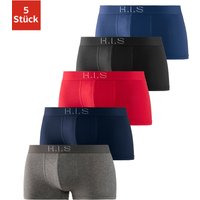 H.I.S Hipster Packung, 5 Stk. knapp sitzende Boxershorts am Webbund mit Logoschriftzug mit 3D Effekt von H.I.S