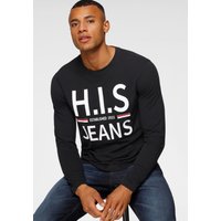 H.I.S Langarmshirt, Langarm, schmaler Basic-Schnitt, bedrucktes Design von H.I.S