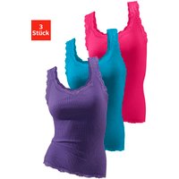 H.I.S Tanktop, (3er-Pack), mit Spitze von H.I.S