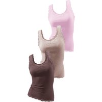 H.I.S Spitzentop "aus Feinripp" 3er-Pack, aus weicher Baumwoll-Qualität von H.I.S