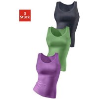 H.I.S Tanktop, (Packung, 3er-Pack), aus reiner Baumwolle ohne Seitennähte von H.I.S