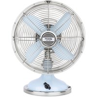 Elektrischer Tischventilator im Retro-Stil, hellblau von H.Koenig