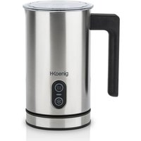 Elektrischer Milchaufschäumer MLK8 - Edelstahl - 0,24L -cremiger Kalt- oder Heißschaum - Antihaftbeschichtung - automatische Abschaltung - ideal für Kaffee, heiße Schokolade, Cappuccino, Milch von H.Koenig