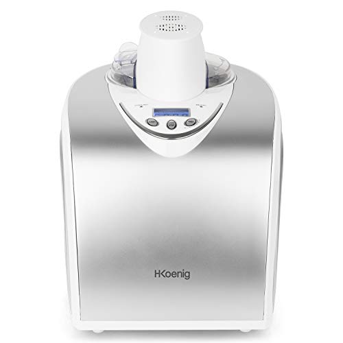 H.Koenig professionelle Eismaschine HF180 - Elektrisch - 1 L - 135 W - Kühlfunktion - Schnelle Zubereitung - Eis, Frozen Joghurt und Sorbet von H.Koenig