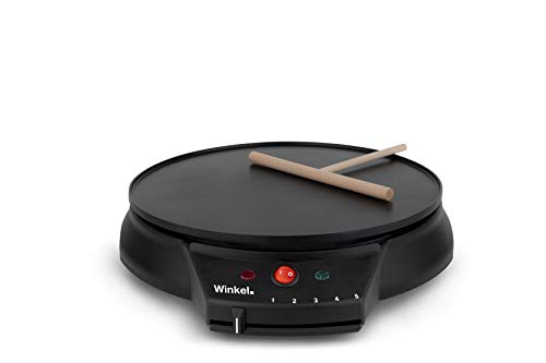 Winkel GOO30 Crepes-Maker / 30cm Durchmesser / 5 Wärmestufen / inklusive Teigverteiler / 1000 W / schwarz von H.Koenig