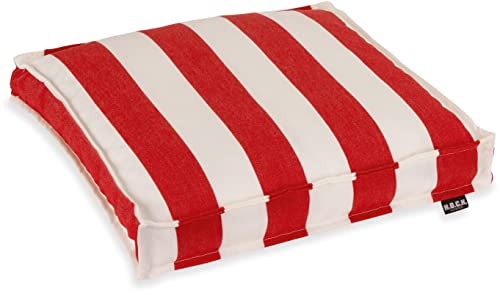 H.O.C.K. Classic Streifen Outdoor Sitzkissen Größen (40x40x5cm, Rot) von H.O.C.K.