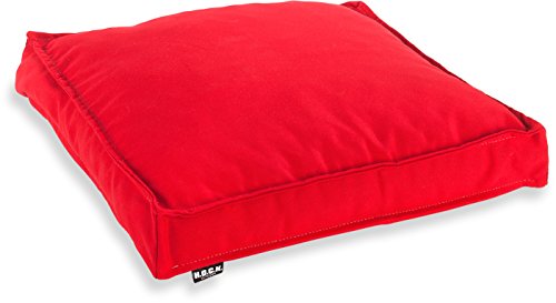 H.O.C.K. Classic Uni Outdoor Sitzkissen Stuhlkissen für drinnen und draußen aus 100% Polyacryl(dralon (40x40x5cm, rot) von H.O.C.K.