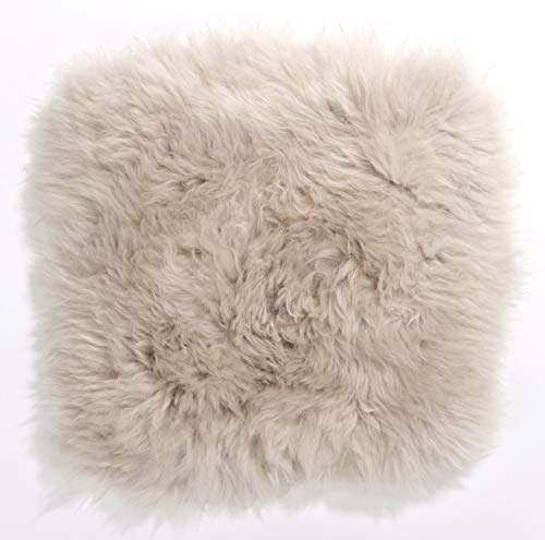 H.O.C.K. Fell-Sitzauflage Sitzkissen rund/eckig flauschig Indoor (eckig 35x35cm, Ecru) von H.O.C.K.