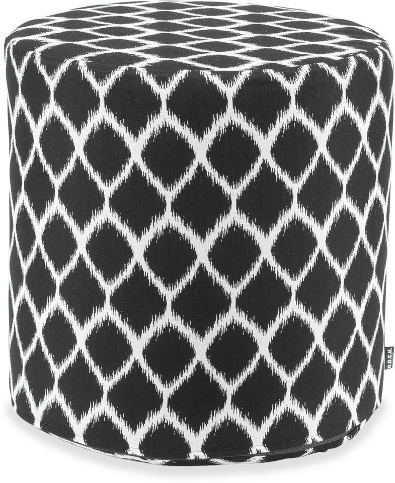 H.O.C.K. Sitzhocker H.O.C.K. Barney Outdoor Hocker ø45x45cm schwarz Raute Glory, Hocker, Sitzhocker, Pouf Hocker, Barhocker - wetterfest, vielseitig von H.O.C.K.