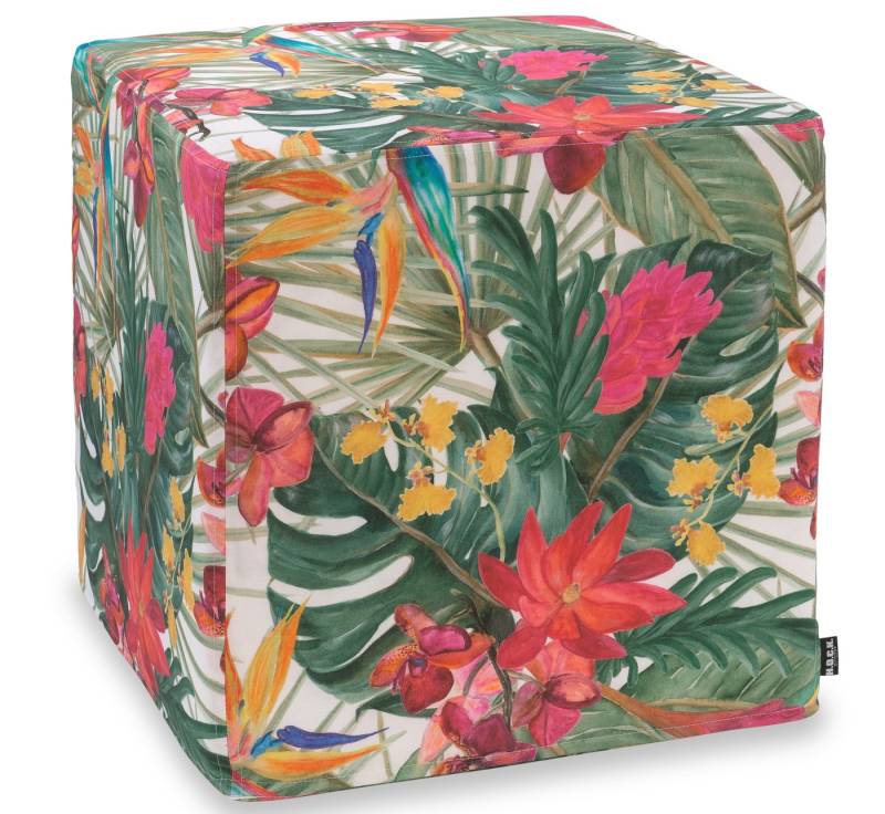 H.O.C.K. Sitzhocker H.O.C.K. Beach Life Outdoor Hocker eckig 45x45x45cm Dschungel, Hocker, Sitzhocker, Pouf Hocker, Barhocker - wetterfest, vielseitig von H.O.C.K.