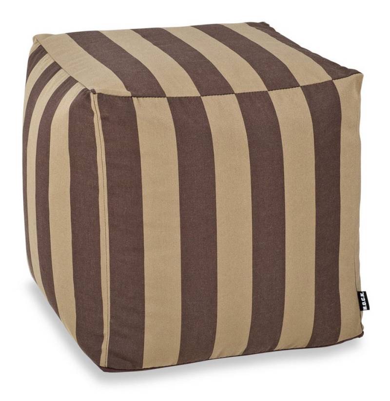 H.O.C.K. Sitzhocker H.O.C.K. Classic Streifen Outdoor Bean Cube Pouf 40x40x40cm Farben, Hocker, Sitzhocker, Pouf Hocker, Barhocker - wetterfest, vielseitig von H.O.C.K.