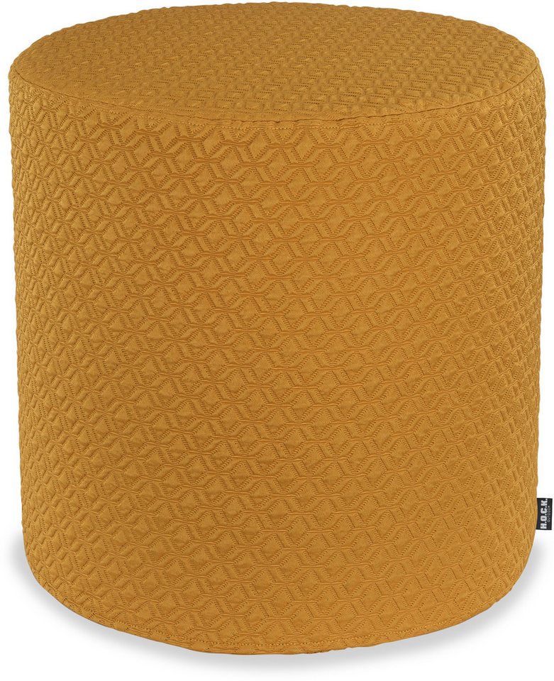 H.O.C.K. Sitzhocker H.O.C.K. Giulio Outdoor Hocker rund Pouf ø45x45cm gelb gold, Hocker, Sitzhocker, Pouf Hocker, Barhocker - wetterfest, vielseitig von H.O.C.K.