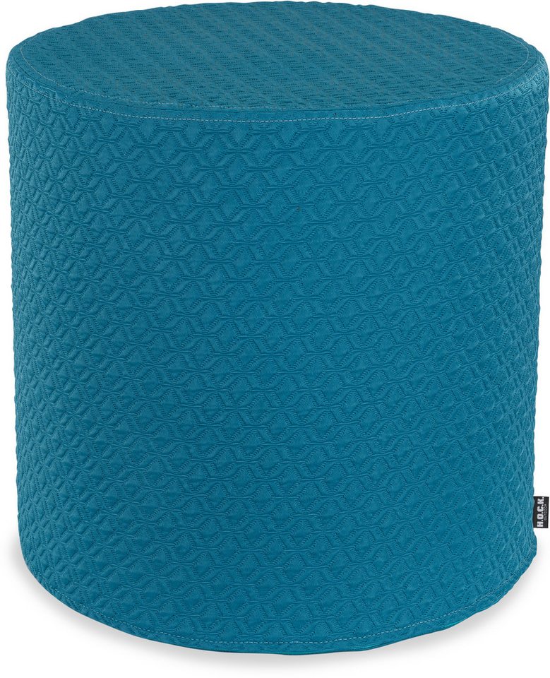 H.O.C.K. Sitzhocker H.O.C.K. Giulio Outdoor Hocker rund Pouf ø45x45cm petrol, Hocker, Sitzhocker, Pouf Hocker, Barhocker - wetterfest, vielseitig von H.O.C.K.