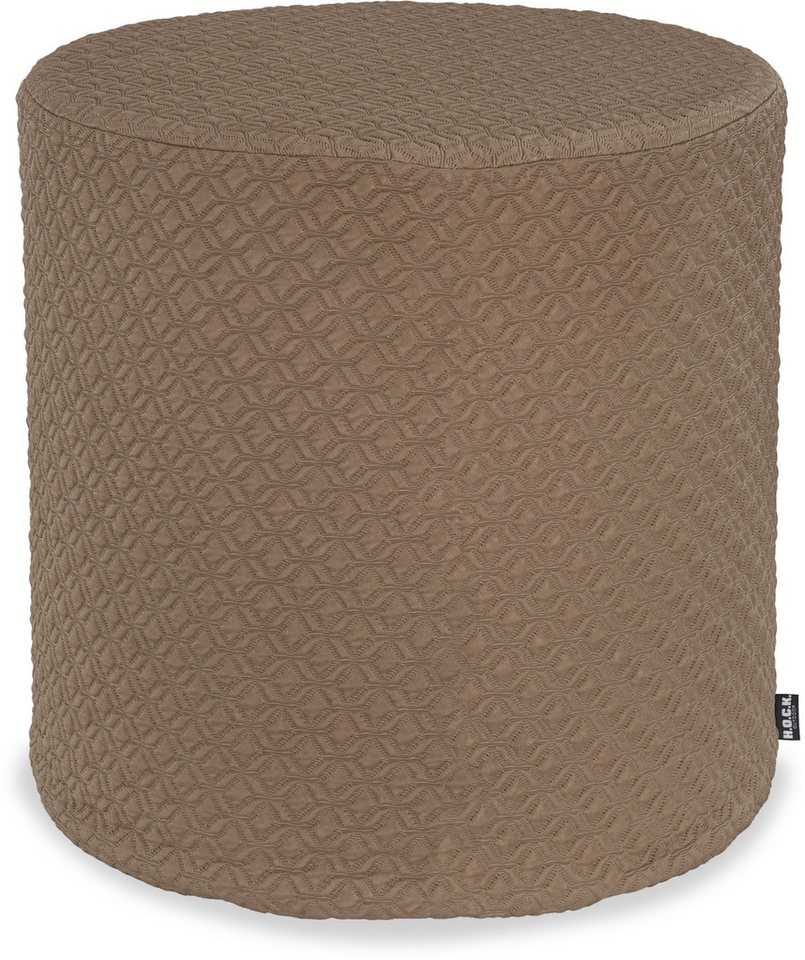 H.O.C.K. Sitzhocker H.O.C.K. Giulio Outdoor Hocker rund Pouf ø45x45cm taupe, Hocker, Sitzhocker, Pouf Hocker, Barhocker - wetterfest, vielseitig von H.O.C.K.