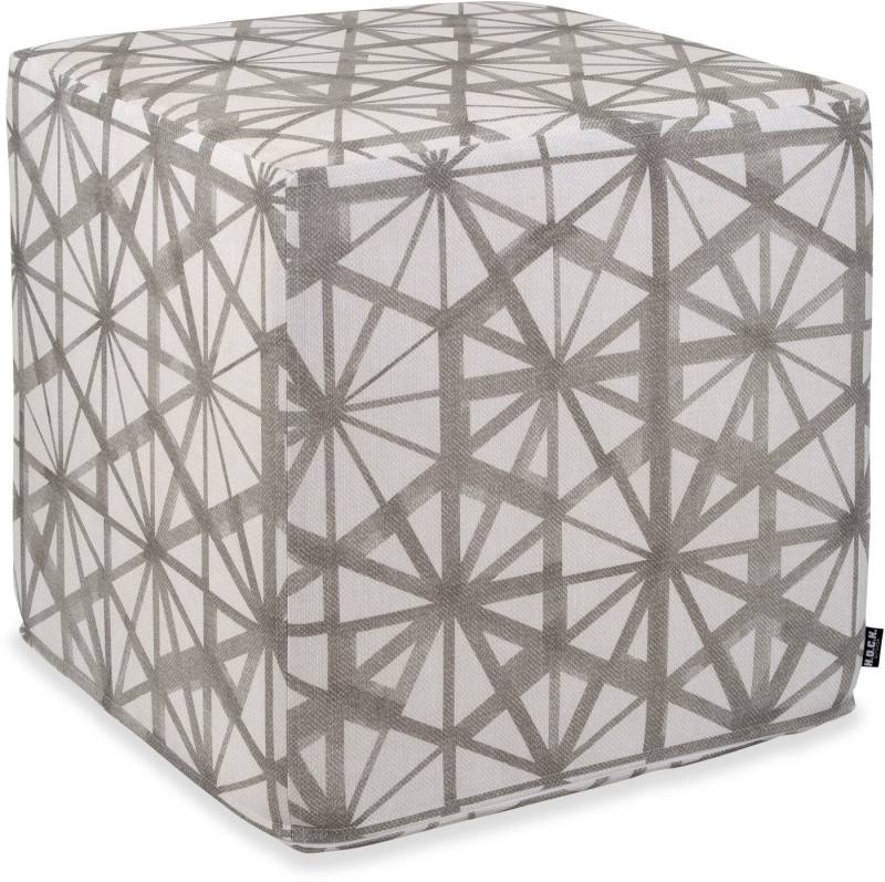 H.O.C.K. Sitzhocker H.O.C.K. Kami Outdoor Hocker eckig 45x45x45cm taupe - hellgrau malle, Hocker, Sitzhocker, Pouf Hocker, Barhocker - wetterfest, vielseitig von H.O.C.K.
