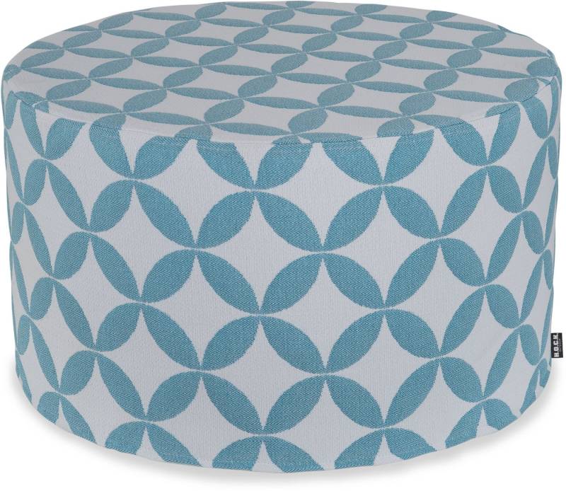 H.O.C.K. Sitzhocker H.O.C.K. Luna Outdoor Hocker rund Pouf ø60x40cm petrol türkis, Hocker, Sitzhocker, Pouf Hocker, Barhocker - wetterfest, vielseitig von H.O.C.K.