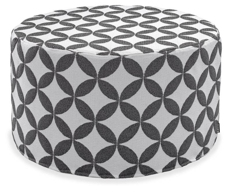 H.O.C.K. Sitzhocker H.O.C.K. Luna Outdoor Hocker rund Pouf ø60x40cm schwarz, Hocker, Sitzhocker, Pouf Hocker, Barhocker - wetterfest, vielseitig von H.O.C.K.