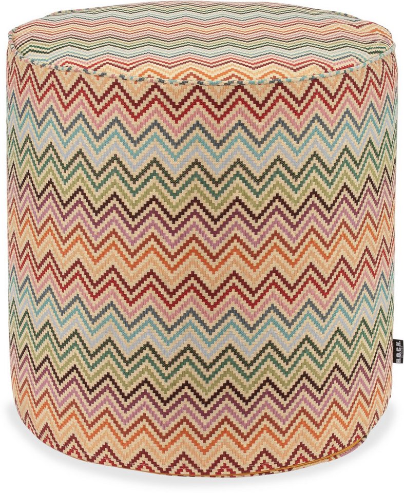 H.O.C.K. Sitzhocker H.O.C.K. Maribel Outdoor Hocker Pouf rund mit Keder ø45x45cm multi, Hocker, Sitzhocker, Pouf Hocker, Barhocker - wetterfest, vielseitig von H.O.C.K.