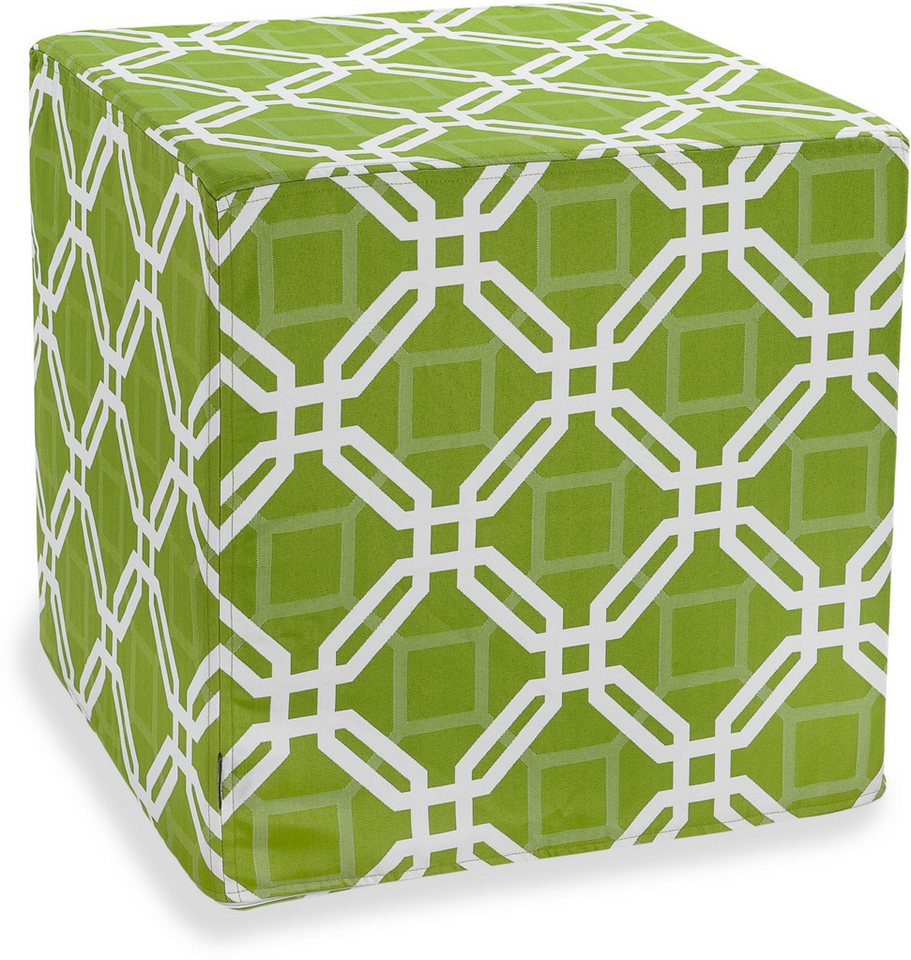 H.O.C.K. Sitzhocker H.O.C.K. Natolda Outdoor Cube 45x45x45cm green 21 sun, Hocker, Sitzhocker, Pouf Hocker, Barhocker - wetterfest, vielseitig von H.O.C.K.