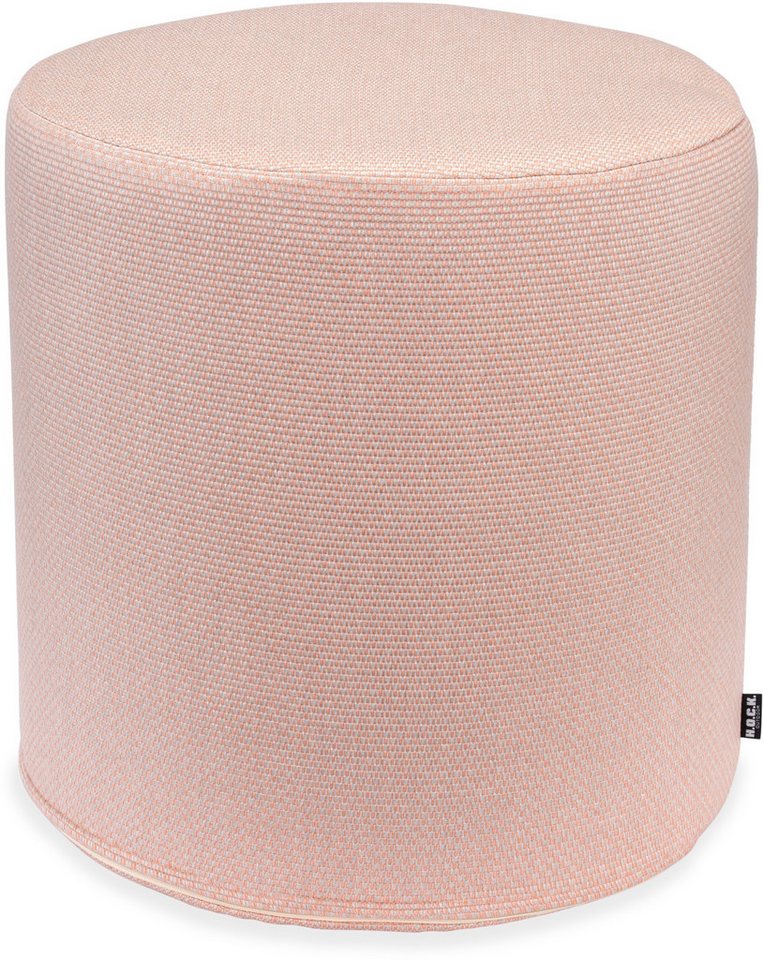 H.O.C.K. Sitzhocker H.O.C.K. Odin Outdoor Hocker Pouf ø45x45cm rund nectar fuzzy peach, Hocker, Sitzhocker, Pouf Hocker, Barhocker - wetterfest, vielseitig von H.O.C.K.