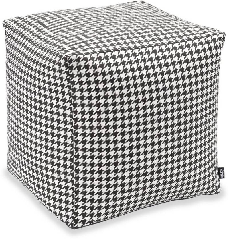 H.O.C.K. Sitzhocker H.O.C.K. Pictave Outdoor Bean Cube Pouf 40x40x40cm schwarz weiß, Hocker, Sitzhocker, Pouf Hocker, Barhocker - wetterfest, vielseitig von H.O.C.K.