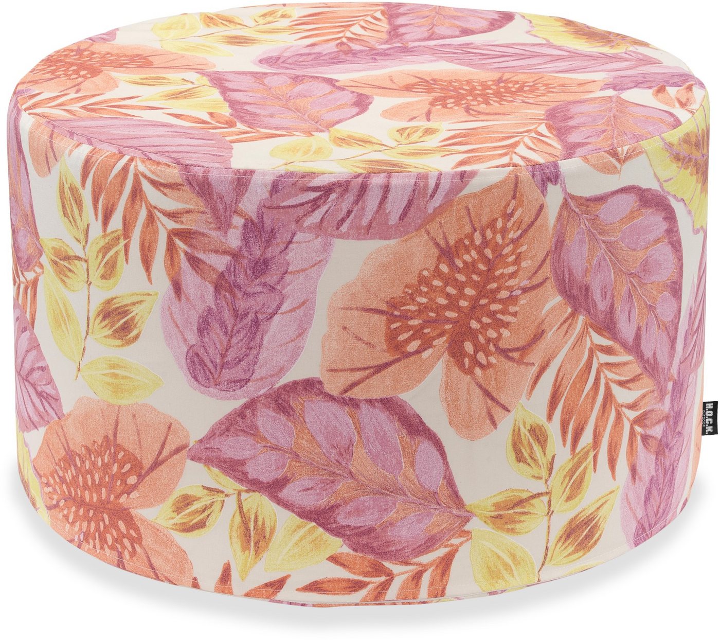 H.O.C.K. Sitzhocker H.O.C.K. Tropical Outdoor Hocker rund Pouf ø60x40cm coral lachs sunny, Hocker, Sitzhocker, Pouf Hocker, Barhocker - wetterfest, vielseitig von H.O.C.K.