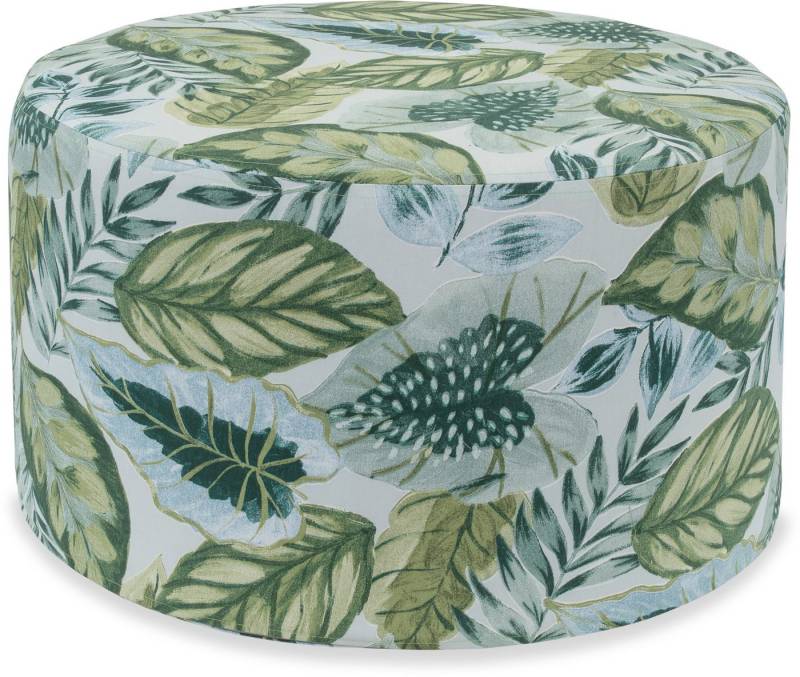 H.O.C.K. Sitzhocker H.O.C.K. Tropical Outdoor Hocker rund ø60x40cm lindgrün aqua sunny, Hocker, Sitzhocker, Pouf Hocker, Barhocker - wetterfest, vielseitig von H.O.C.K.
