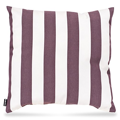 H.O.C.K. Kissen inkl. Füllung 50x50cm Outdoor Classic Streifen brombeer von H.O.C.K.