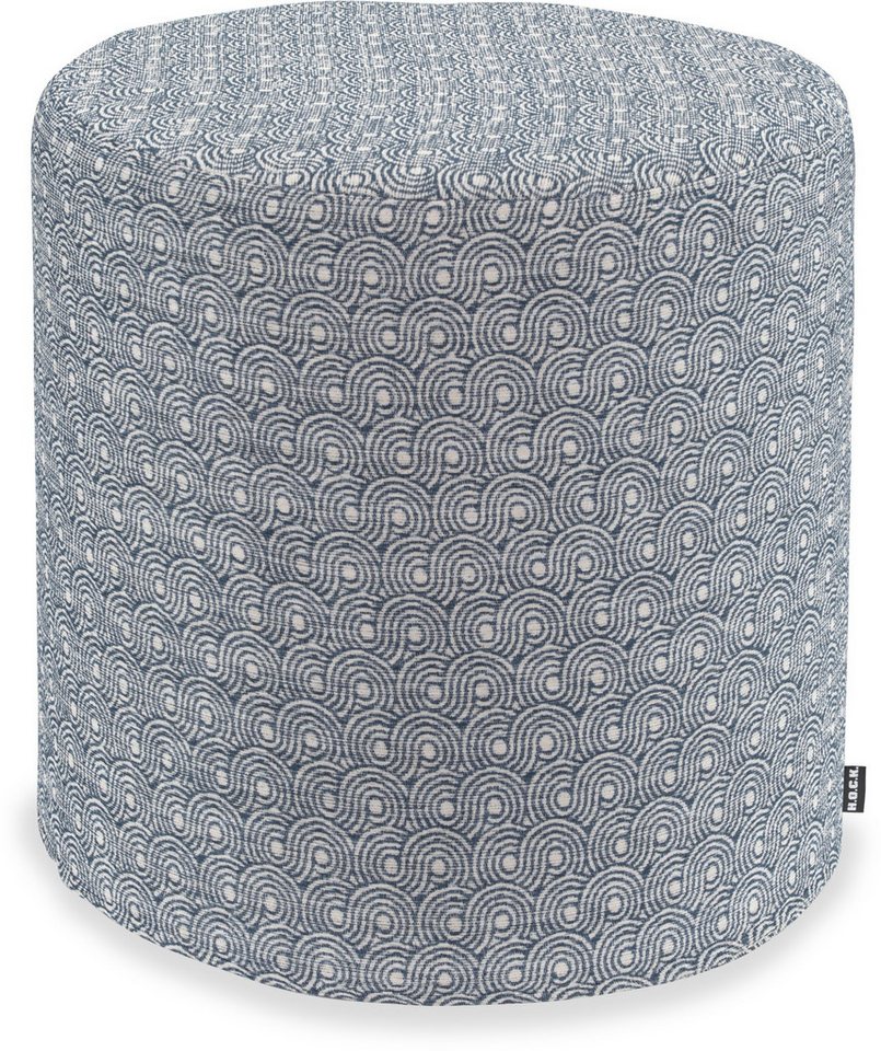 H.O.C.K. Sitzhocker H.O.C.K. Ivo Hocker Pouf Ø45x45cm rund blau col. 704, Hocker, Barhocker & Sitzhocker, Schminktischhocker, Wohnzimmer Hocker von H.O.C.K.