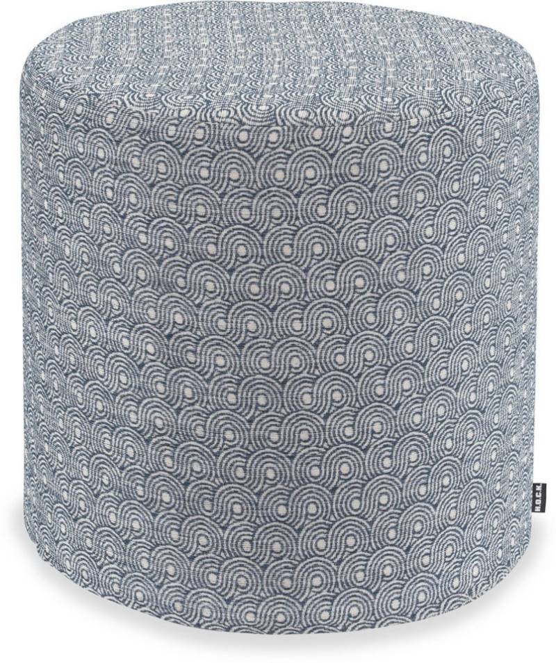 H.O.C.K. Sitzhocker H.O.C.K. Ivo Hocker Pouf Ø45x45cm rund blau col. 704, Hocker, Barhocker & Sitzhocker, Schminktischhocker, Wohnzimmer Hocker von H.O.C.K.