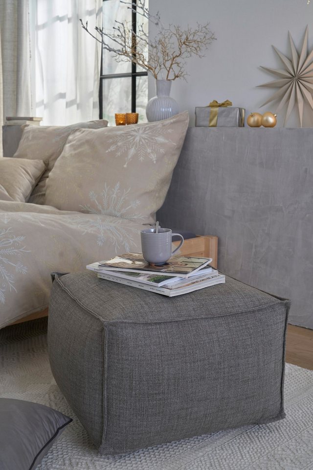 H.O.C.K. Sitzhocker H.O.C.K. Livigno Bean Cube Pouf 55x55x35cm, Hocker, Barhocker & Sitzhocker, Schminktischhocker, Wohnzimmer Hocker von H.O.C.K.
