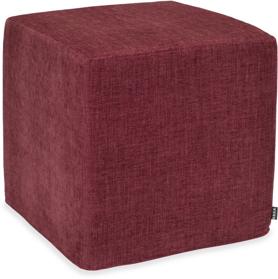 H.O.C.K. Sitzhocker H.O.C.K. Lucky Hocker Cube eckig 45x45x45cm bordeaux col. 80, Hocker, Barhocker & Sitzhocker, Schminktischhocker, Wohnzimmer Hocker von H.O.C.K.
