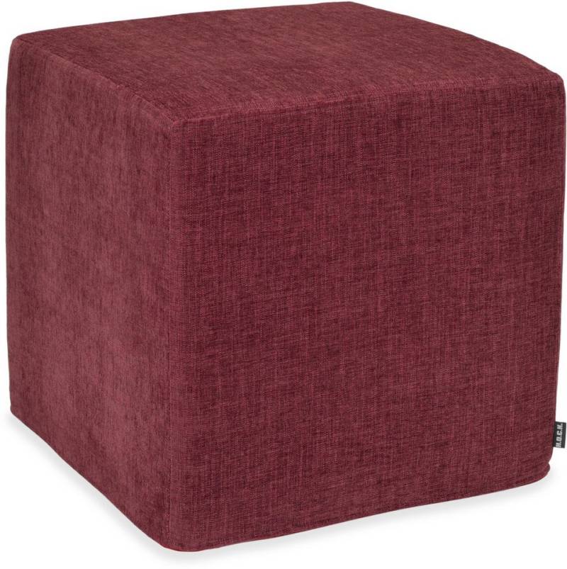 H.O.C.K. Sitzhocker H.O.C.K. Lucky Hocker Cube eckig 45x45x45cm bordeaux col. 80, Hocker, Barhocker & Sitzhocker, Schminktischhocker, Wohnzimmer Hocker von H.O.C.K.