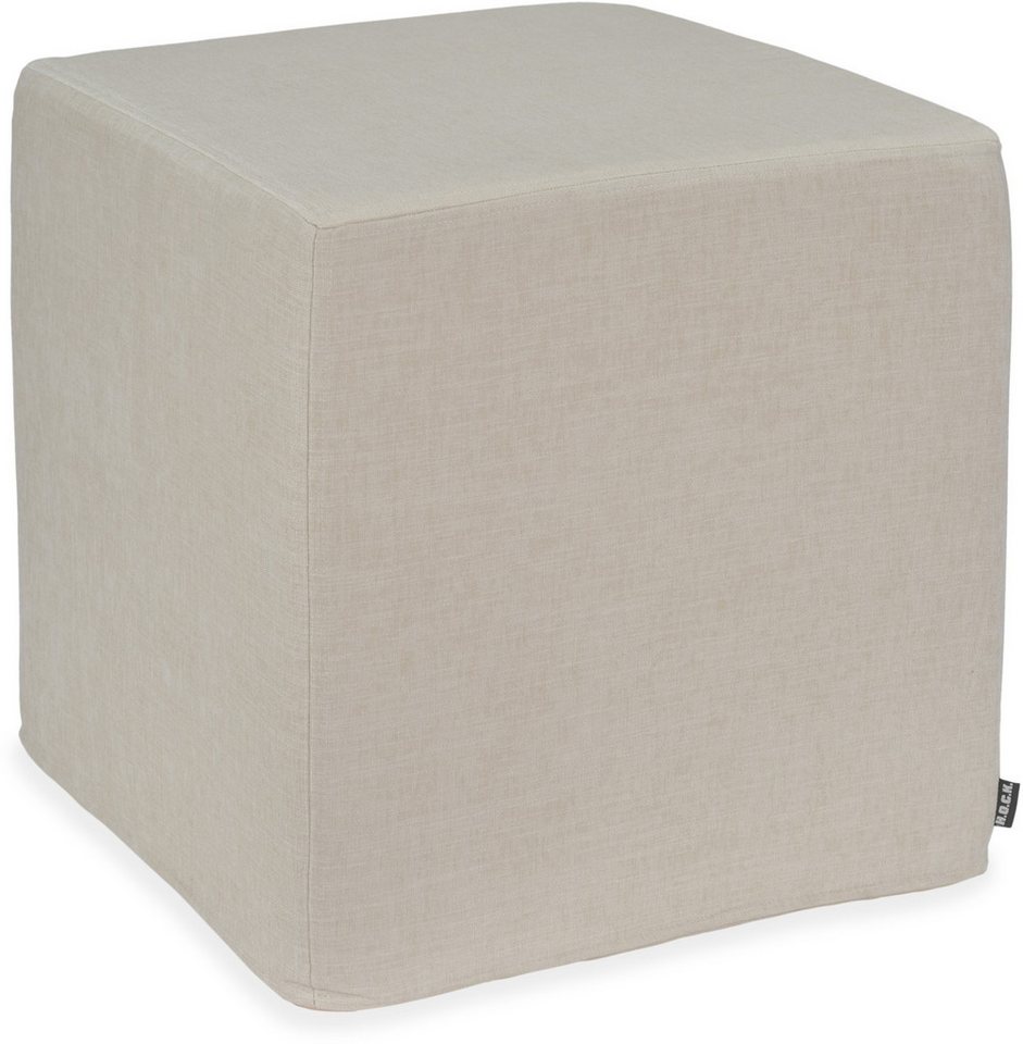 H.O.C.K. Sitzhocker H.O.C.K. Lucky Hocker Cube eckig 45x45x45cm creme ecru col. 001, Hocker, Barhocker & Sitzhocker, Schminktischhocker, Wohnzimmer Hocker von H.O.C.K.