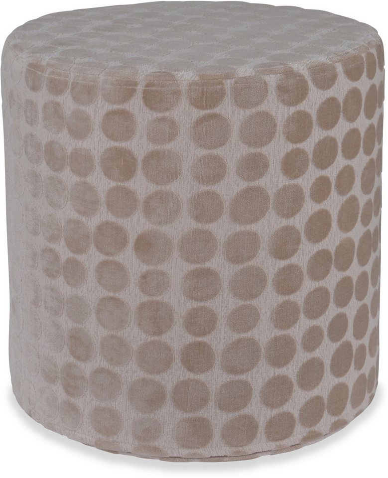 H.O.C.K. Sitzhocker H.O.C.K. Magic Dots Hocker Pouf Ø45x45cm creme beige, Hocker, Barhocker & Sitzhocker, Schminktischhocker, Wohnzimmer Hocker von H.O.C.K.