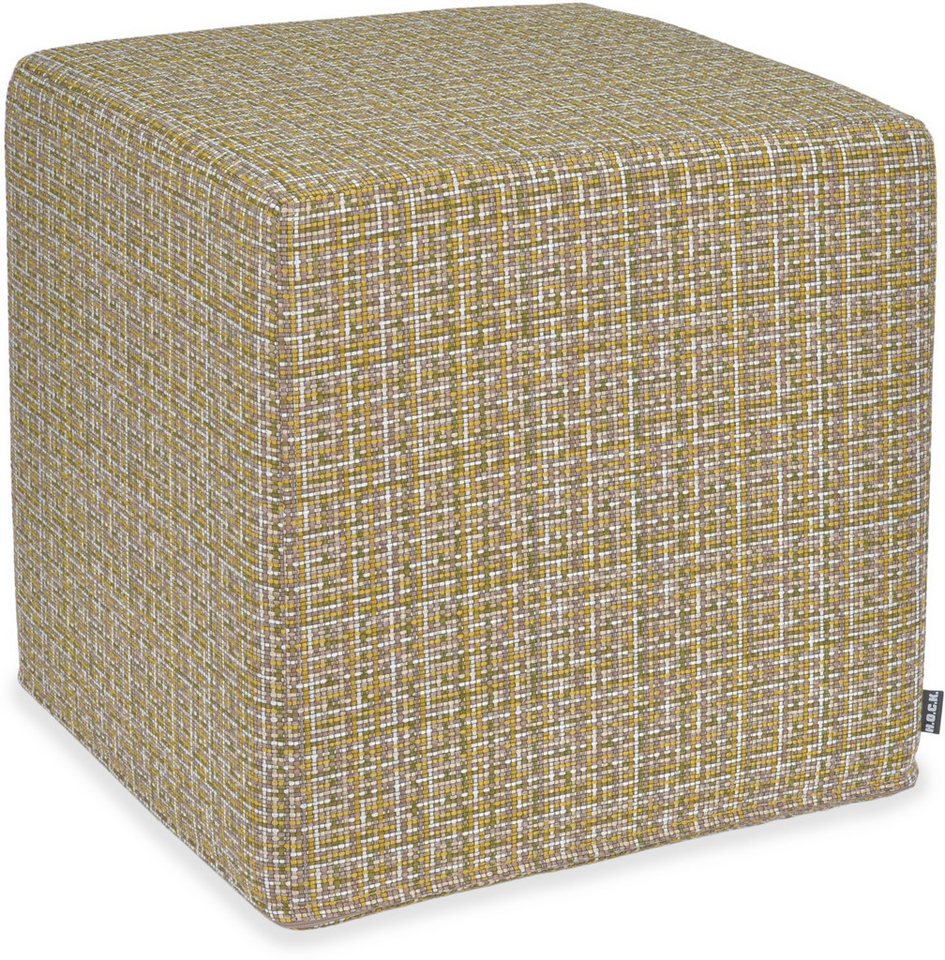 H.O.C.K. Sitzhocker H.O.C.K. Mosaico Hocker Cube eckig 45x45x45cm gelb olive col. 24, Hocker, Barhocker & Sitzhocker, Schminktischhocker, Wohnzimmer Hocker von H.O.C.K.