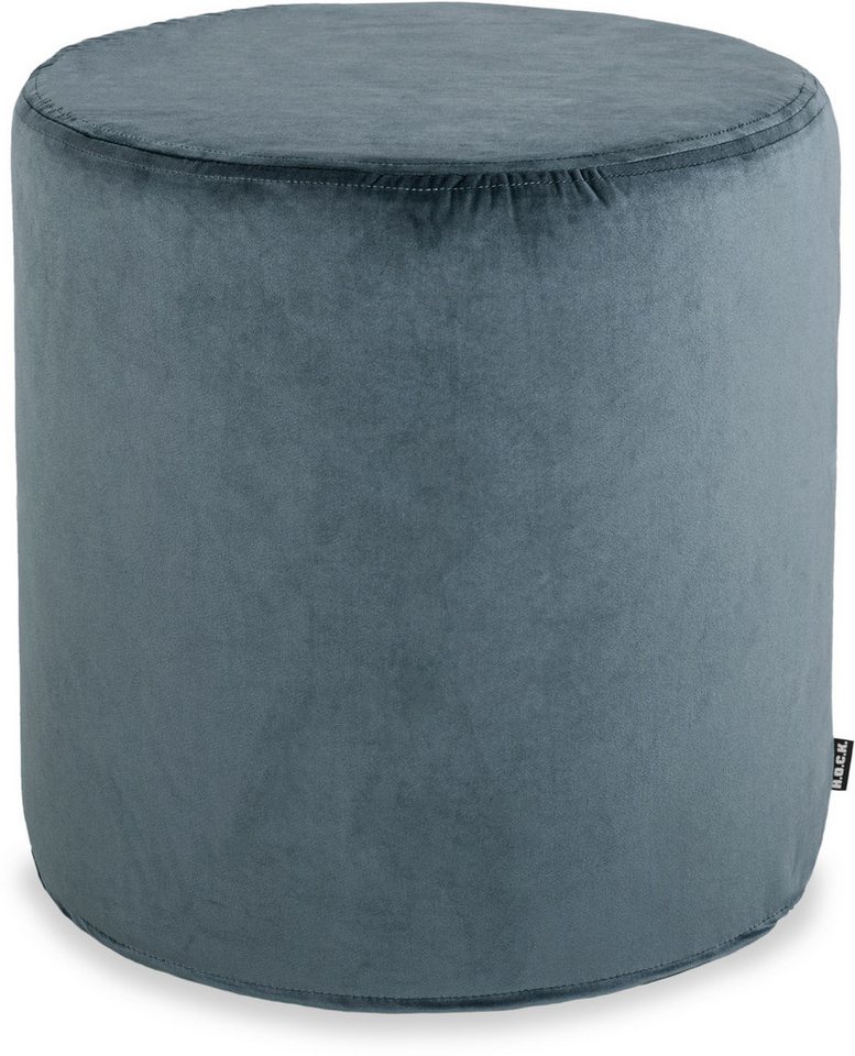 H.O.C.K. Sitzhocker H.O.C.K. Nobile Samt Hocker rund Pouf ø45x45cm deepsky blue, Hocker, Barhocker & Sitzhocker, Schminktischhocker, Wohnzimmer Hocker von H.O.C.K.