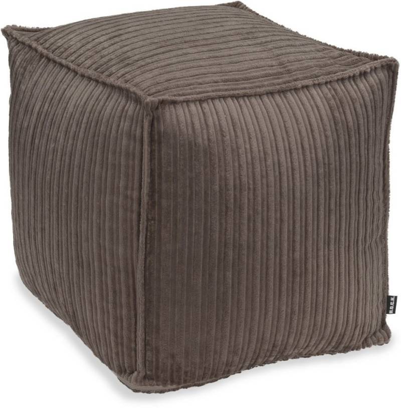 H.O.C.K. Sitzhocker H.O.C.K. Precious Cord Bean Cube Hocker eckig Pouf 40x40x40cm braun, Hocker, Barhocker & Sitzhocker, Schminktischhocker, Wohnzimmer Hocker von H.O.C.K.