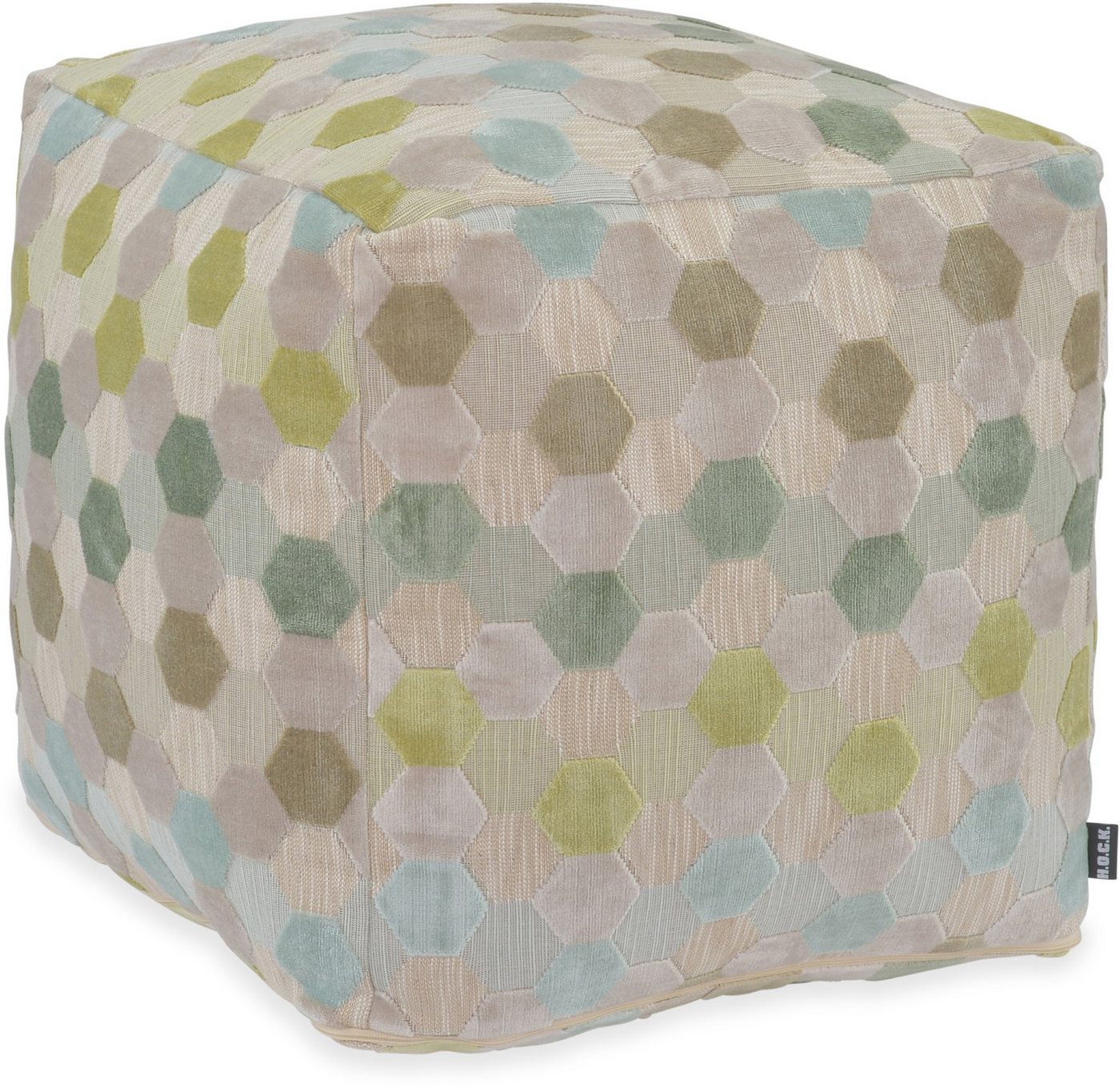 H.O.C.K. Sitzhocker H.O.C.K. Sage Moon Bean Cube Pouf 40x40x40cm dots lindgrün, Hocker, Barhocker & Sitzhocker, Schminktischhocker, Wohnzimmer Hocker von H.O.C.K.
