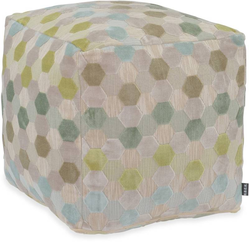 H.O.C.K. Sitzhocker H.O.C.K. Sage Moon Bean Cube Pouf 40x40x40cm dots lindgrün, Hocker, Barhocker & Sitzhocker, Schminktischhocker, Wohnzimmer Hocker von H.O.C.K.