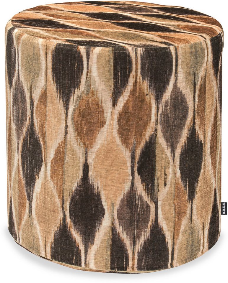 H.O.C.K. Sitzhocker H.O.C.K. Solana Hocker rund ø45x45cm Tropfen beige natur braun col. 30, Hocker, Barhocker & Sitzhocker, Schminktischhocker, Wohnzimmer Hocker von H.O.C.K.
