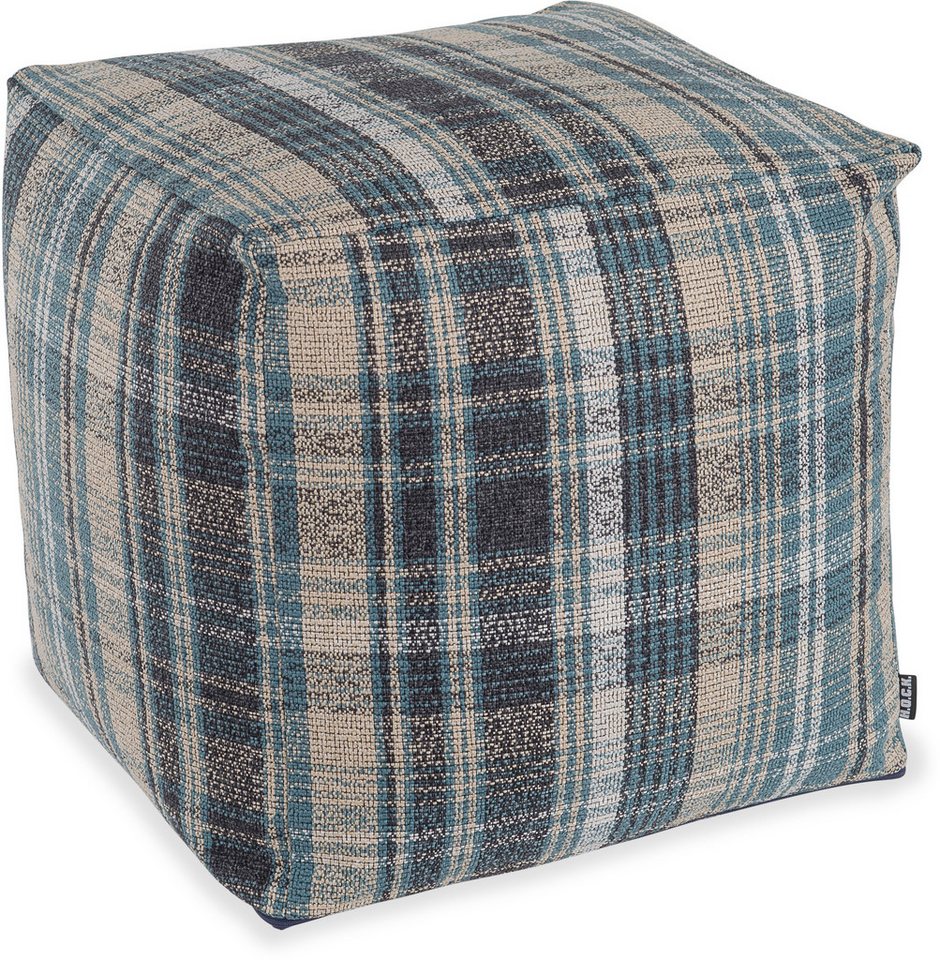 H.O.C.K. Sitzwürfel H.O.C.K. Ardesia Bean Cube kariert Pouf 40x40x40cm blau col. 021, Hocker: Bequem, vielseitig, Wohnzimmer & Schlafzimmer H.O.C.K. Sitzwürfel H.O.C.K. Ardesia Bean Cube kariert Pouf 40x40x40cm blau col. 021, Hocker: Bequem, vielseitig, Wohnzimmer & Schlafzimmer von H.O.C.K.