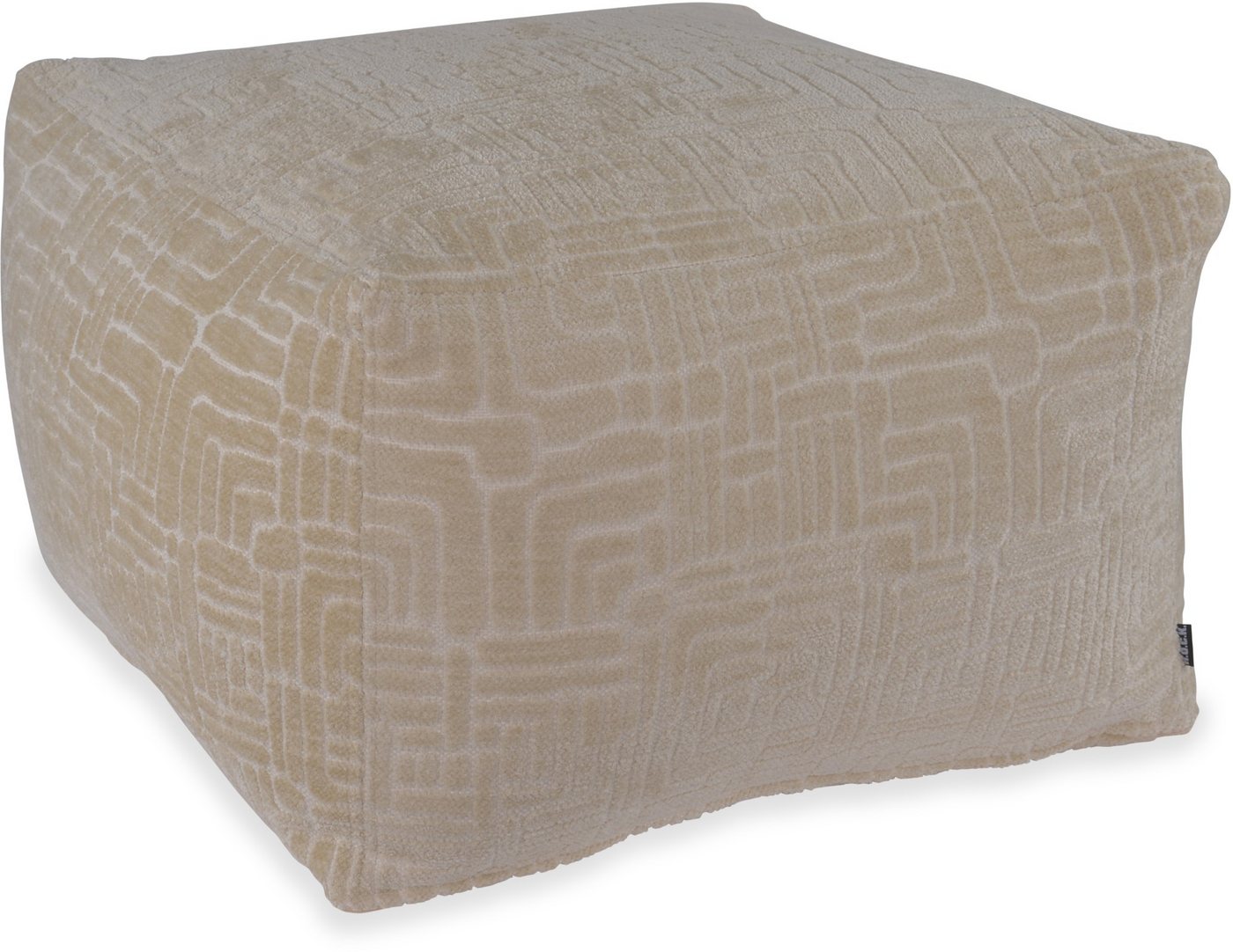 H.O.C.K. Sitzhocker H.O.C.K. Chessy Indoor Hocker 60x60x40cm beige weich gemustert, Hocker, Barhocker & Sitzhocker, Schminktischhocker, Wohnzimmer Hocker von H.O.C.K.