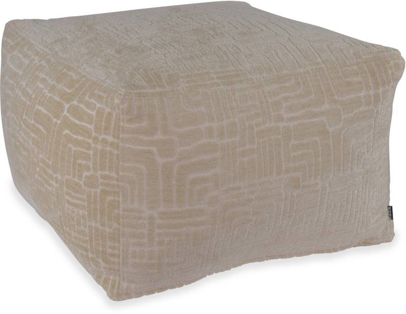 H.O.C.K. Sitzhocker H.O.C.K. Chessy Indoor Hocker 60x60x40cm beige weich gemustert, Hocker, Barhocker & Sitzhocker, Schminktischhocker, Wohnzimmer Hocker von H.O.C.K.