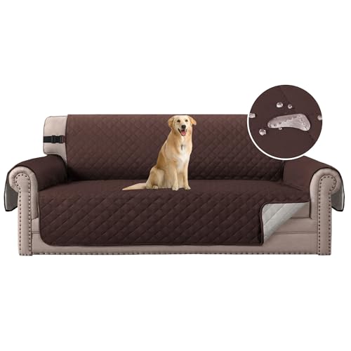 H.Versailtex Luxus Gesteppter Sofa Schutz Abdeckung Wasserresistenter Möbelschutz Überwurf, Strapazierfähig & Schmutzresistent – 190cm x 167cm Braun H.Versailtex Luxus Gesteppter Sofa Schutz Abdeckung Wasserresistenter Möbelschutz Überwurf, Strapazierfähig & Schmutzresistent – 190cm x 167cm Braun von H.VERSAILTEX