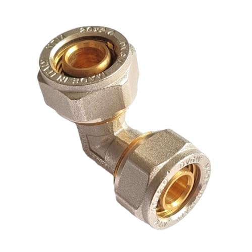 H2O-Flex® 16er Schraubfitting mit DVGW -Bogen 16 x 2,0mm für Aluverbundrohr und Mehrschichtverbundrohr, Klemmverschraubung 16 x 2,0mm von H2O-Flex