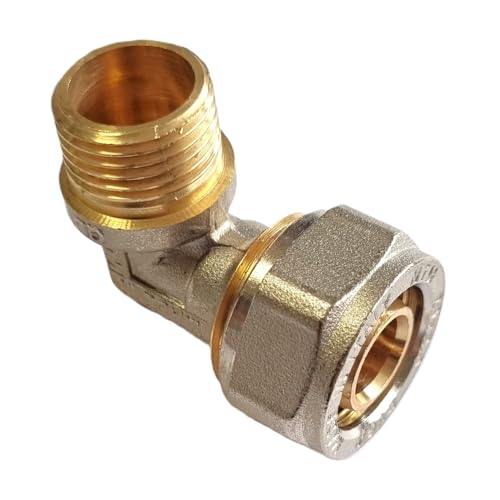 20er Schraubfitting - Winkel 90° mit 1/2" Innengewinde für Aluverbundrohr, Schraubfitting 20x2, DVGW von H2O-Flex