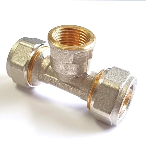 H2O-Flex® 26er Schraubfitting - T-Stück mit 3/4" Innengewinde 26 x 3,0mm Klemmringverschraubung für Aluverbundrohr und Mehrschichtverbundrohr DVGW von H2O-Flex