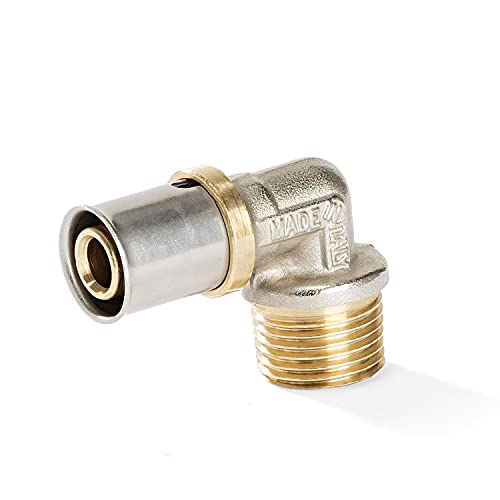 H2O-Flex® 16er Pressfitting mit Winkel 90° mit 3/4" Aussengewinde für Verbundrohr 2,0mm Aluverbund Mehrschichtverbundrohr DVGW Rohr von H2O-Flex